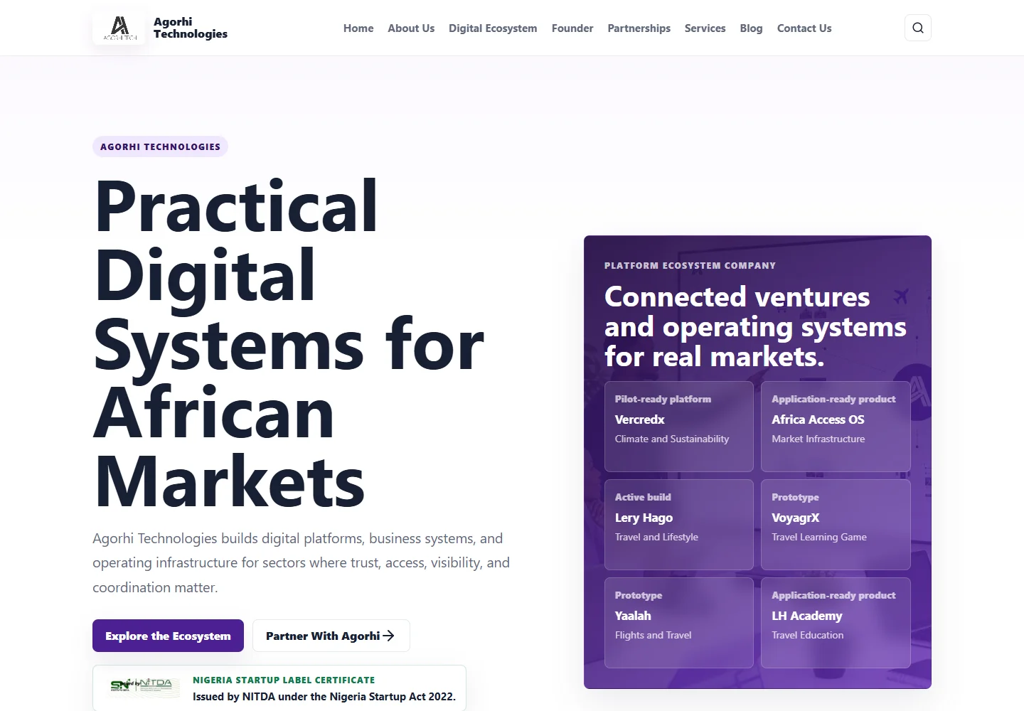 Agorhi Technologies public website